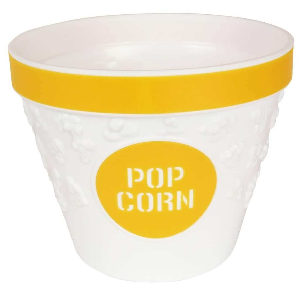 Hutzler Popcorn Bowl, Durable Plastic Individual-Sized Popcorn Serving Bowl, 2 Cup Capacity
