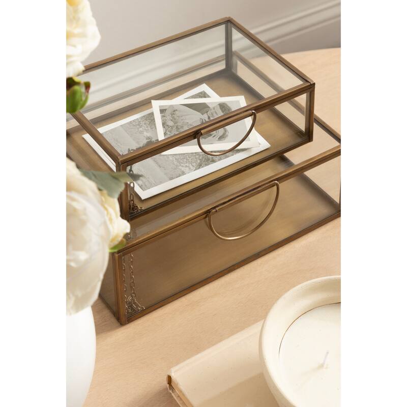 Kate and Laurel Nevala Decorative Storage Box Set - 2 Piece