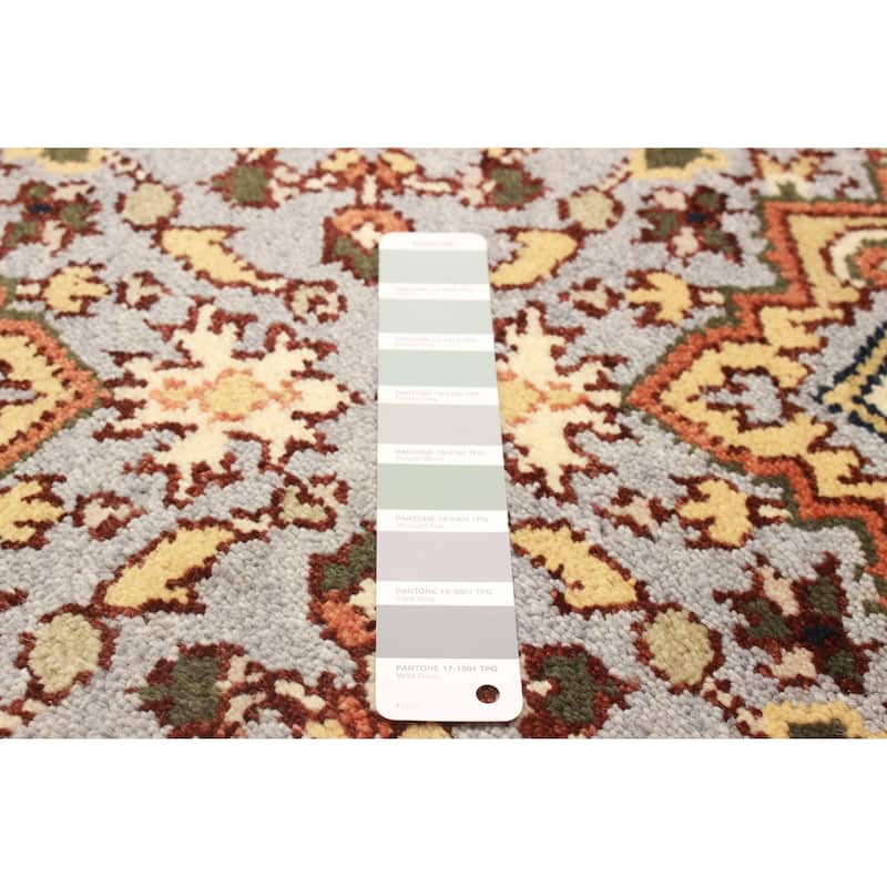 ECARPETGALLERY Hand-knotted Serapi Heritage Light Grey Wool Rug - 2'5 x 9'8