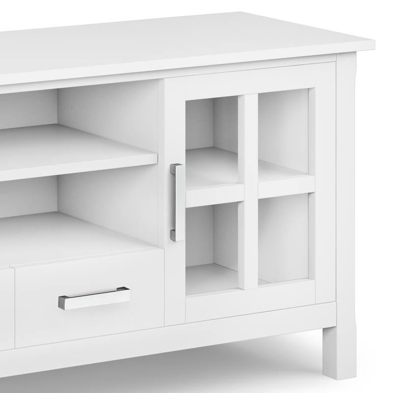 WYNDENHALL Waterloo SOLID WOOD 60 inch Wide Contemporary TV Media Stand For TVs up to 65 inches - 60"w x 17"d x 24" h