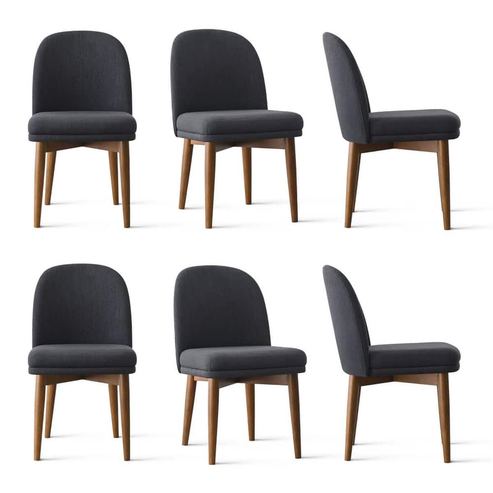 Modern Parsons Dining Chairs with Solid Wood Legs