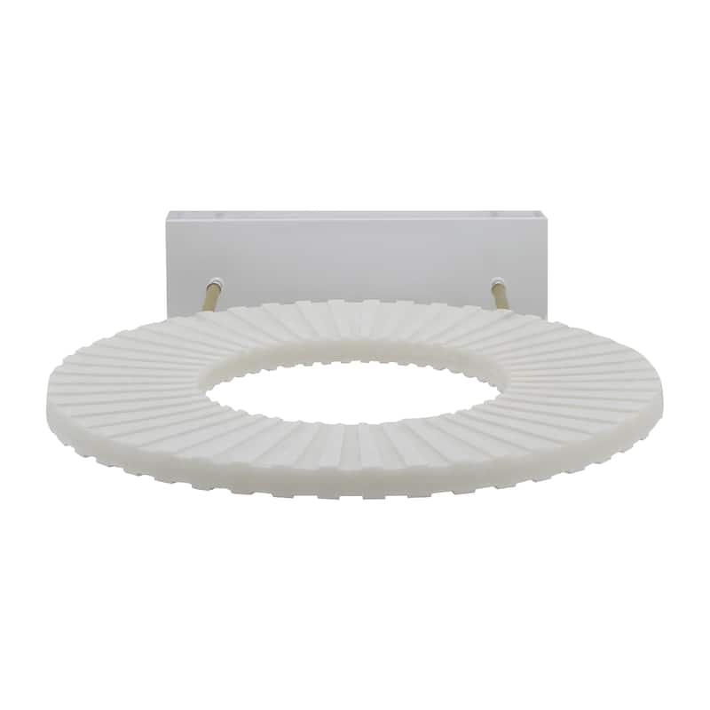 Sagebrook Home's Stunning 18" Gabella Statuary Chic White Resin, Acrylic Accent, Iron Base Decorative Object - 14" x 4" x 18"