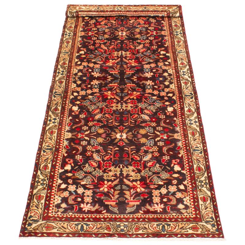 ECARPETGALLERY Hand-knotted Andelz Black Wool Rug - 3'7 x 9'8