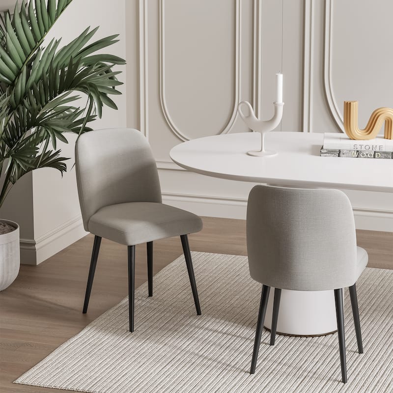 Lumioca Courtelle Upholstered Modern Dining Chairs Set of 2