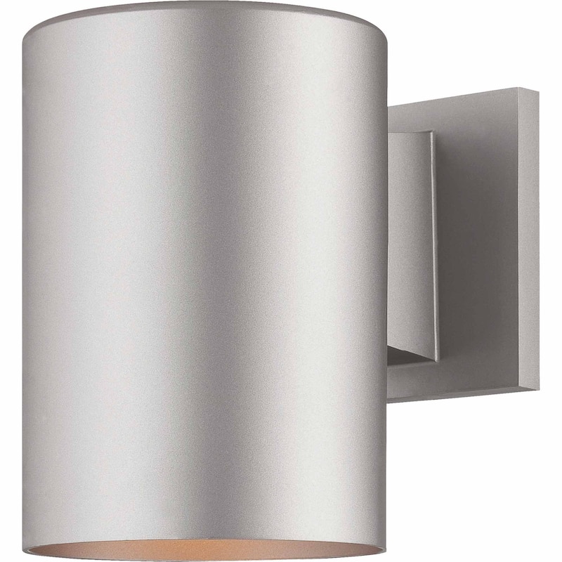 Volume Lighting 1-Light Silver Gray Aluminum LED Cylinder Sconce