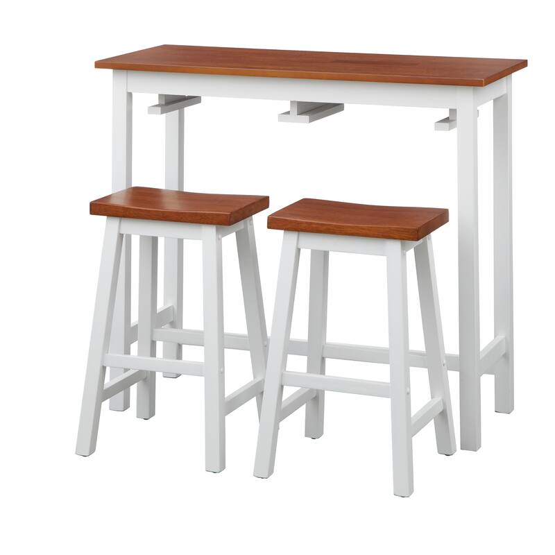 Simple Living Townsend 3-Piece Counter Height Table and Stool Set