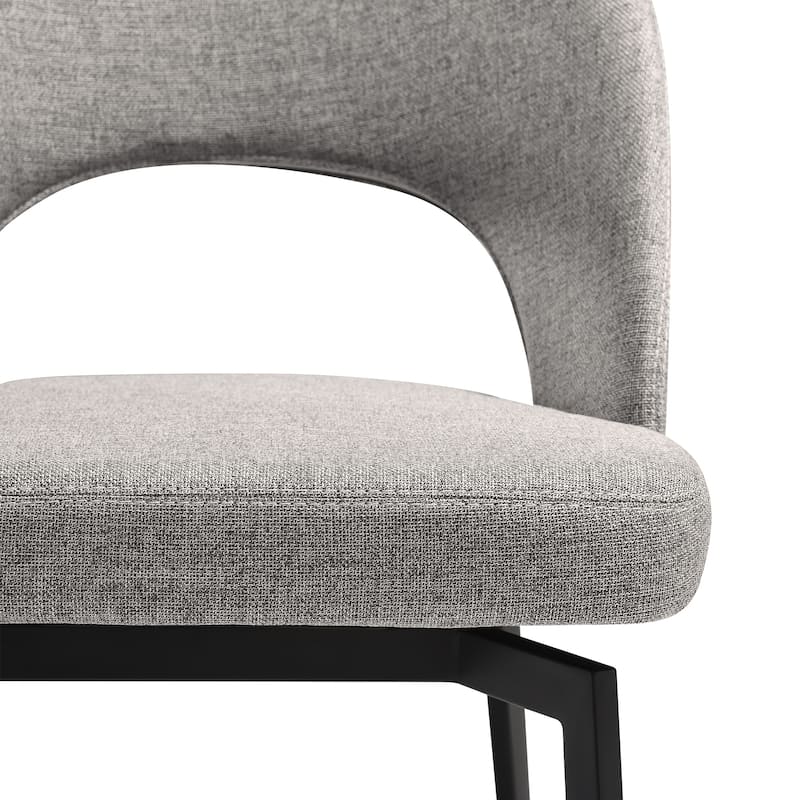 Lucia Brown or Grey Upholstered Swivel Dining Chairs - Set of 2