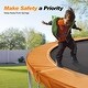 preview thumbnail 6 of 9, ExacMe Trampoline Pad Replacement, Round Safety Spring Cover 10 12 14 15 16 Foot, Orange