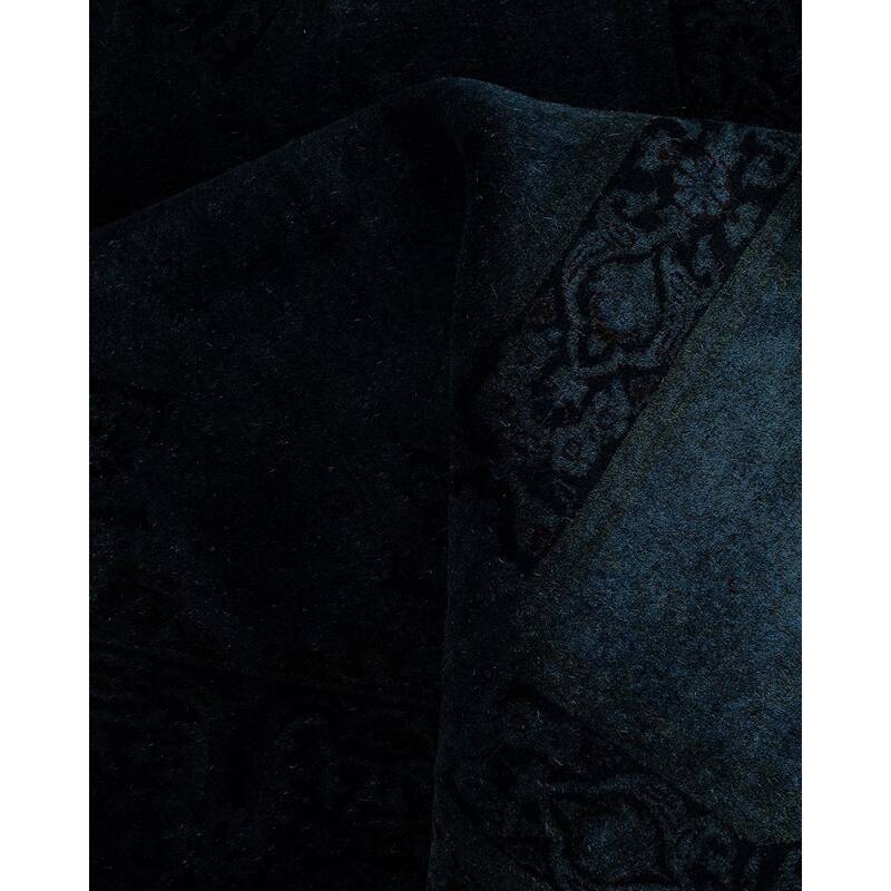 Fine Vibrance One-of-a-Kind Hand-Knotted Area Rug - Gray, 5' 1" x 5' 1" - 5' 1" x 5' 1"