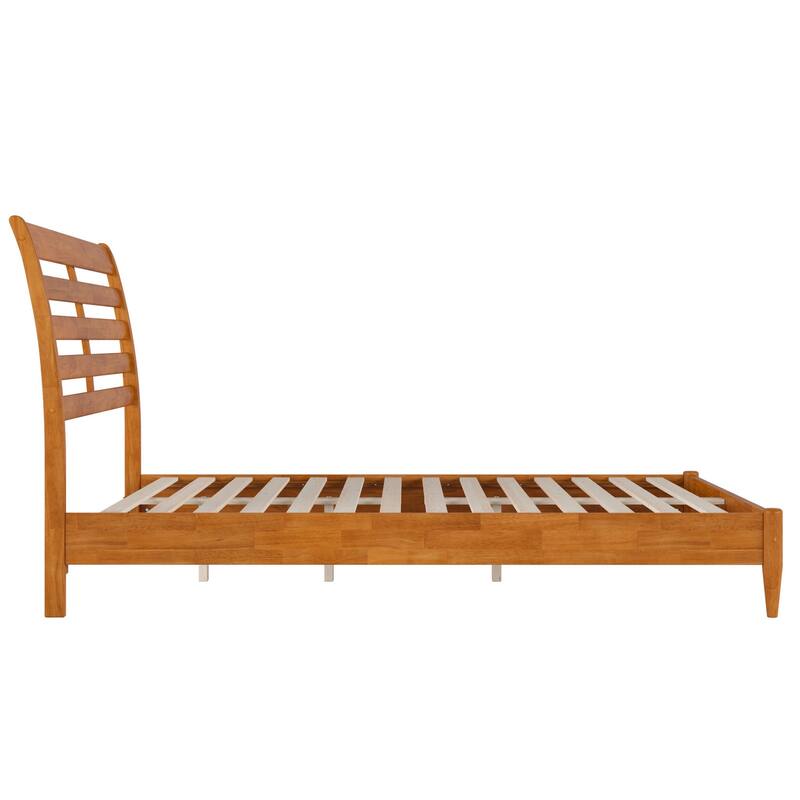 Solid Wood Low Profile Platform Bed - Modern Minimalist Design - Twin Twin XL Full Queen King