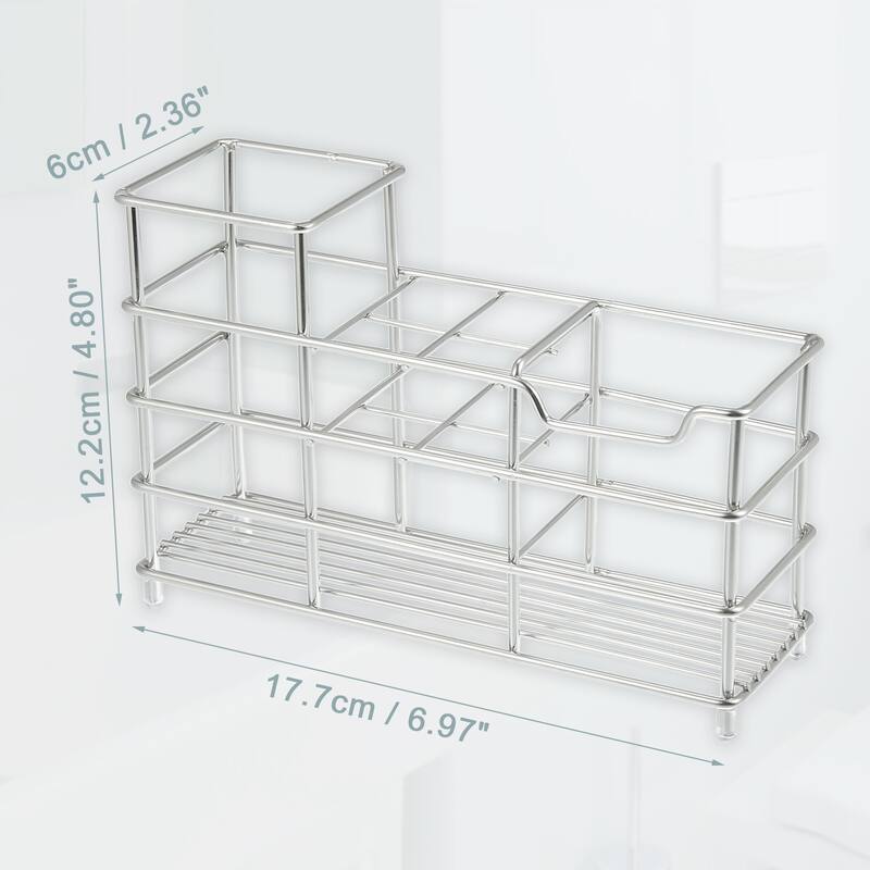 6 Slots 304 Stainless Steel Toothbrush Holder, Toothpaste Holder Stand, Bathroom Kitchen Accessories