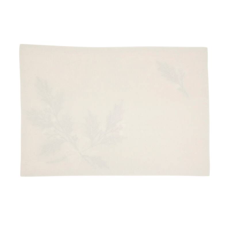Linen Blend Holly Leaves Placemat (Set of 4) - 13"x19"