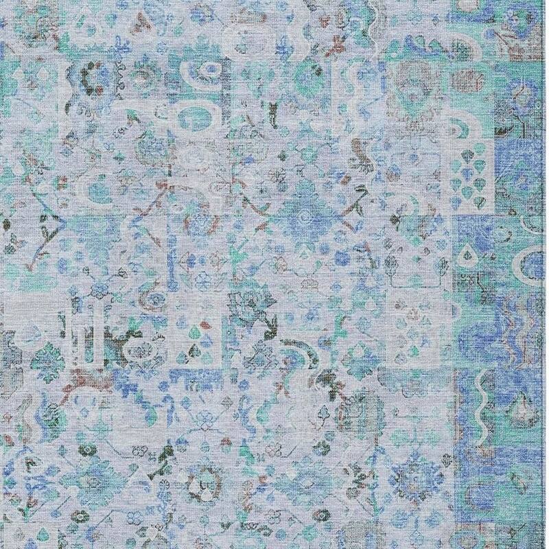 HomeRoots Patchwork Traditional Rectangle Outdoor Rug