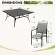 preview thumbnail 16 of 32, MAISON ARTS 9-Piece Patio Dining Set with Square/Rectangular Metal Table and 8 Gourd Head Shape Armrest Dining Chairs