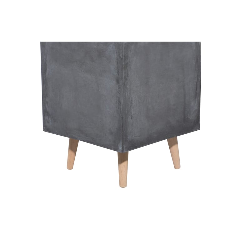 White Light Grey or Grey Fiber Clay Boho Modern Planter Pot (Set of 2) - S/2 15", 18"H