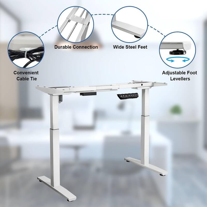 Costway Electric Stand Up Desk Frame Single Motor Height Adjustable w/