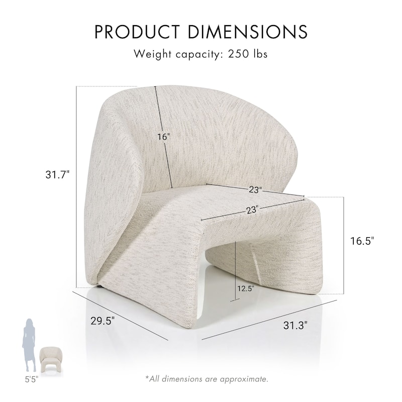 Furniture of America Premier Modern 31-inch Low Profile Premium Upholstered Fully Assembled Accent Chair