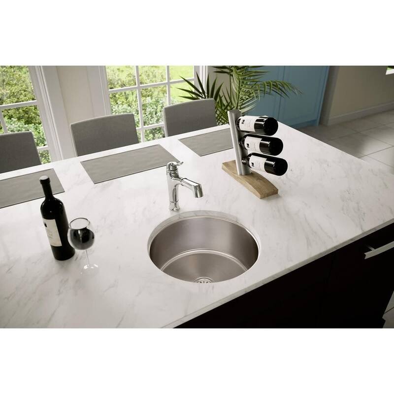 Elkay Lustertone 18-3/8" Undermount Single Basin Stainless Steel Bar - Stainless Steel