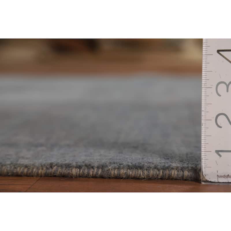 Gray Modern Gabbeh Oriental Rug Hand-Knotted Wool Carpet - 5'0" x 6'6"