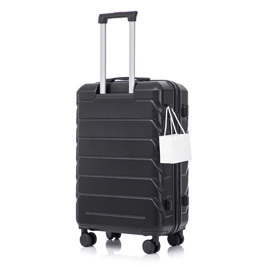28 Inch Large Checked Luggage, Scratch Resistant Surface Four Multi-Directional Wheels, With Combination Lock and Side Hooks
