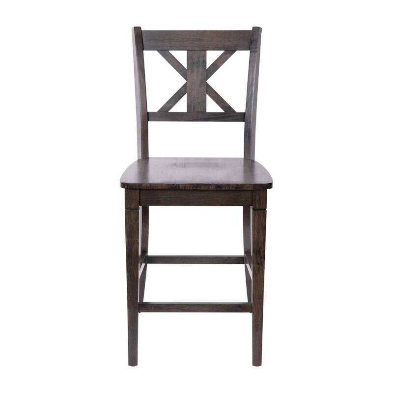 Commercial Grade Wooden Counter Height Stool, Set of 2