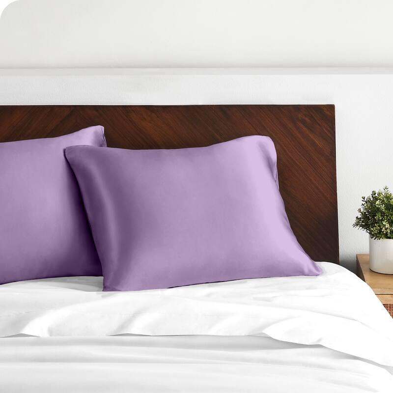 Bare Home Poly Satin Pillowcase Set for Hair and Skin (Set of 2)