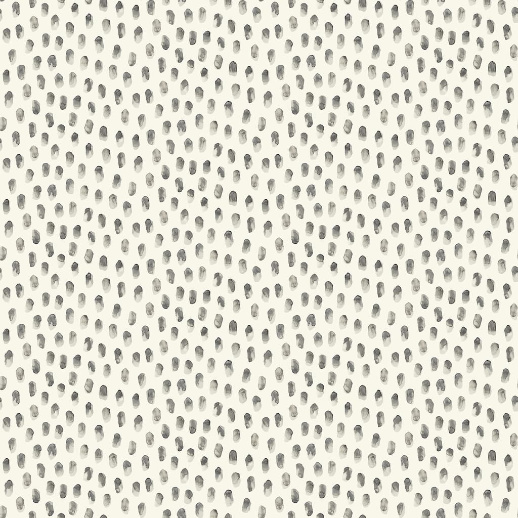 Chesapeake Sand Drips Dark Grey Painted Dots Wallpaper