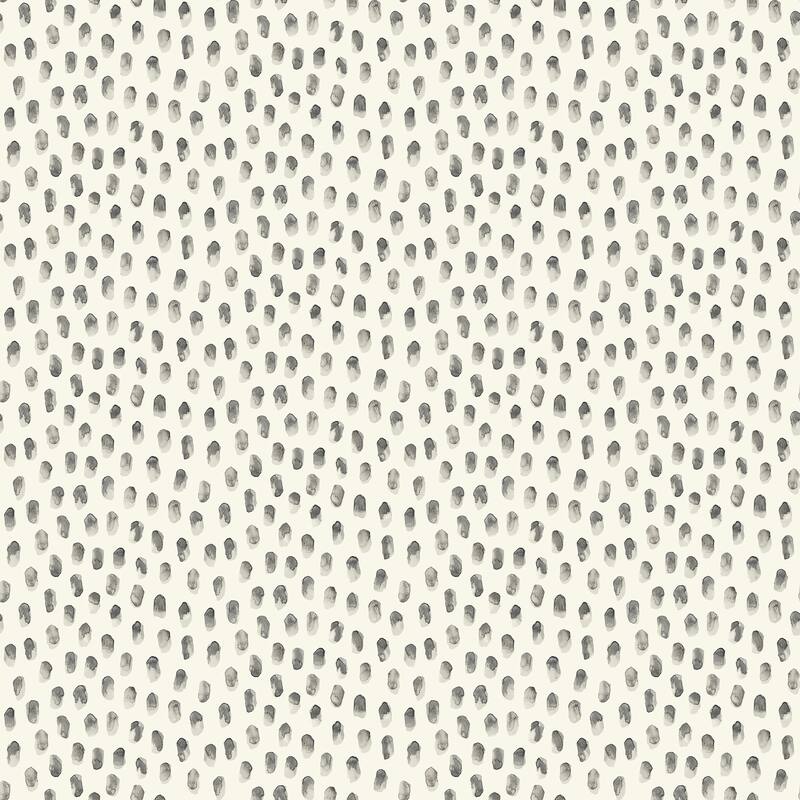 Chesapeake Sand Drips Dark Grey Painted Dots Wallpaper