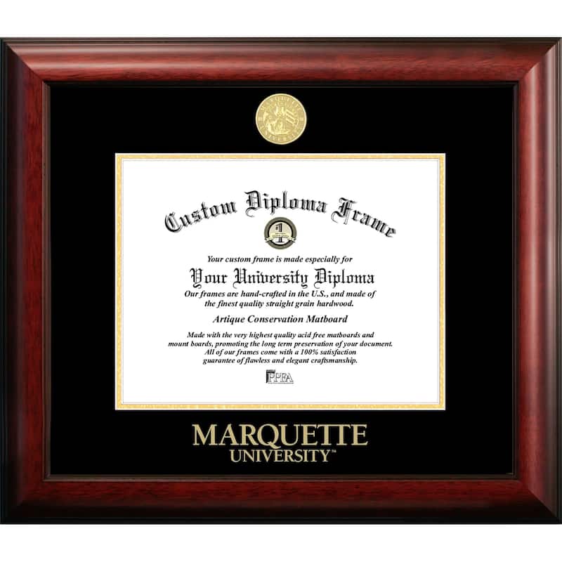 Marquette University 12w x 9h Gold Embossed Diploma Frame