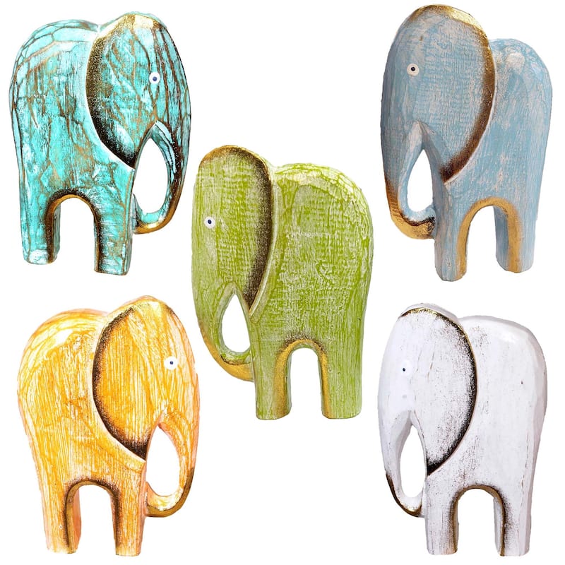 Handcarved Bali Elephant Figurine