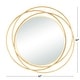 preview thumbnail 34 of 32, Stylish Metal Wall Mirror with Overlapping Circles and Foiled Finish - Gold or Gray