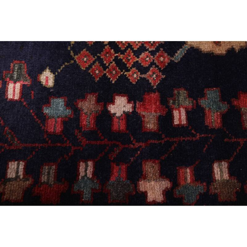 ECARPETGALLERY Hand-knotted Anatolian Vintage Dark Navy Wool Rug - 3'8 x 9'3