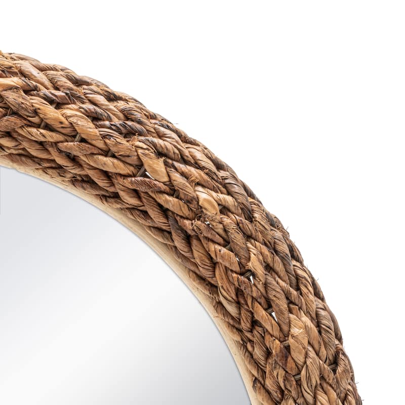 Maui 36" Round Mirror - Tan