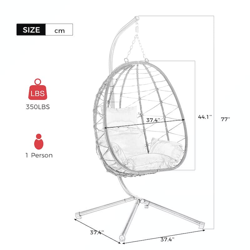 Stand Patio Wicker Swing Chair