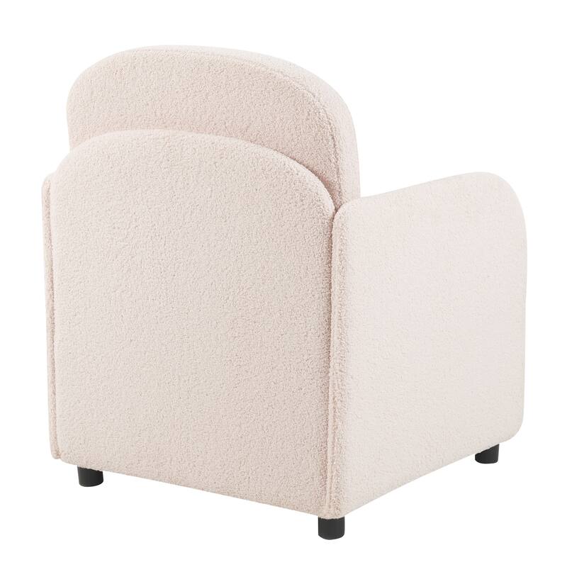 Furniture Style 2 in 1 Pet Friendly Fluffy Fabric Sherpa Upholstered Leisure Armchair with Lumbar Pillow