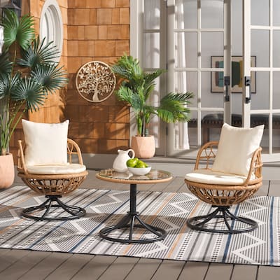 SAFAVIEH Outdoor Colby 3-Piece Patio Set - 23Wx24Dx25H