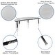 preview thumbnail 14 of 17, 2 Piece 60" Circle Wave Flexible Grey Adjustable Activity Table Set
