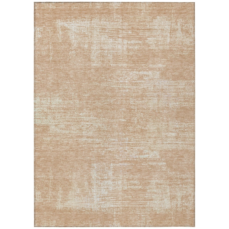 Machine Washable Indoor/ Outdoor Chantille Abstract Solid Rug