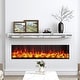 preview thumbnail 1 of 10, Mirrored Floating Shelf with Crushed Diamond