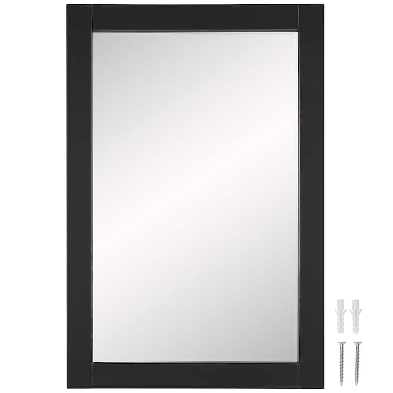 Shorewood Square Bathroom Soft Matte Black Mirror