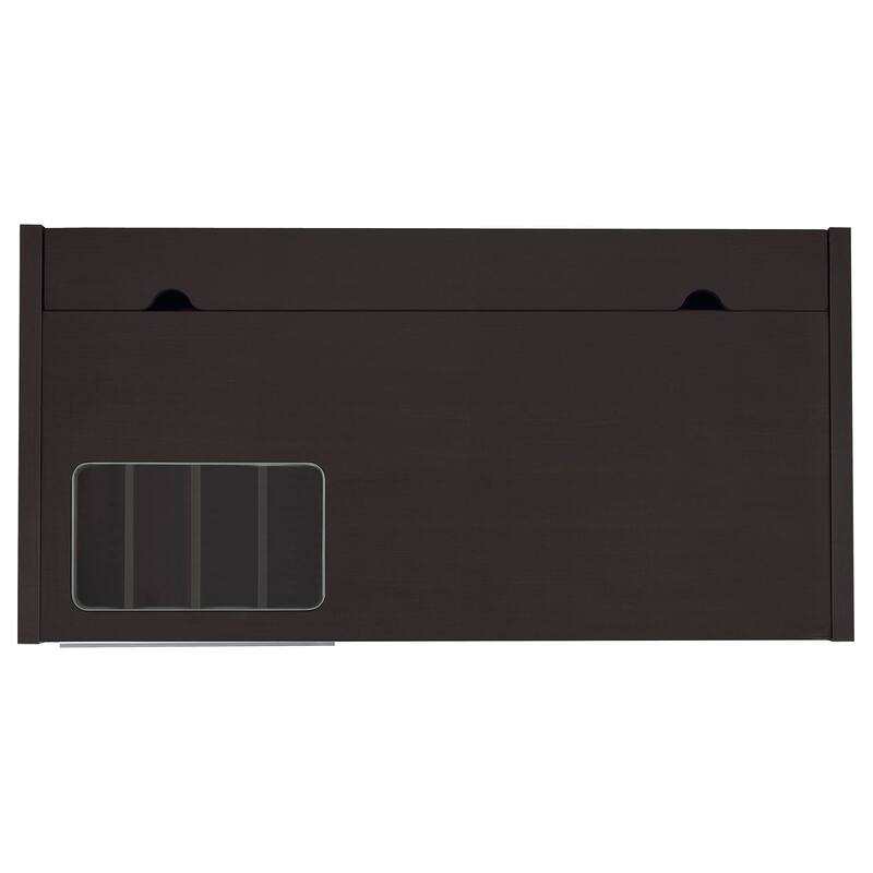 Halston 47-inch 2-Drawer Office Desk with Cabinet Cappuccino