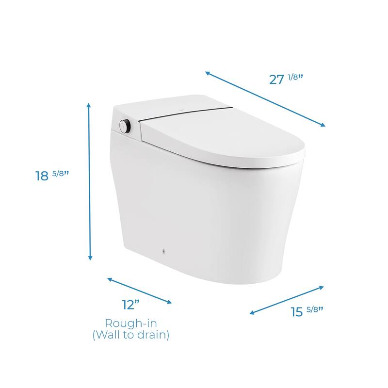 Ove Ella Dual-Flush Smart Bidet Toilet with Built-in Tank