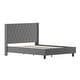 preview thumbnail 59 of 93, Tufted Upholstered Nailhead Trim Platform Bed