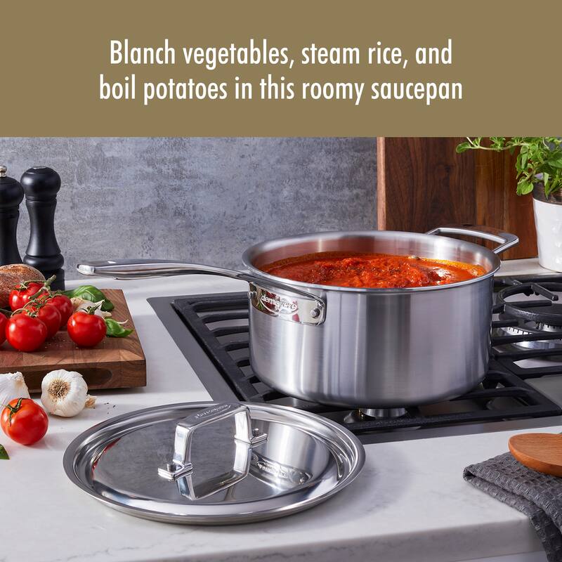 DEMEYERE Essential 5-ply Stainless Steel Saucepan with Lid