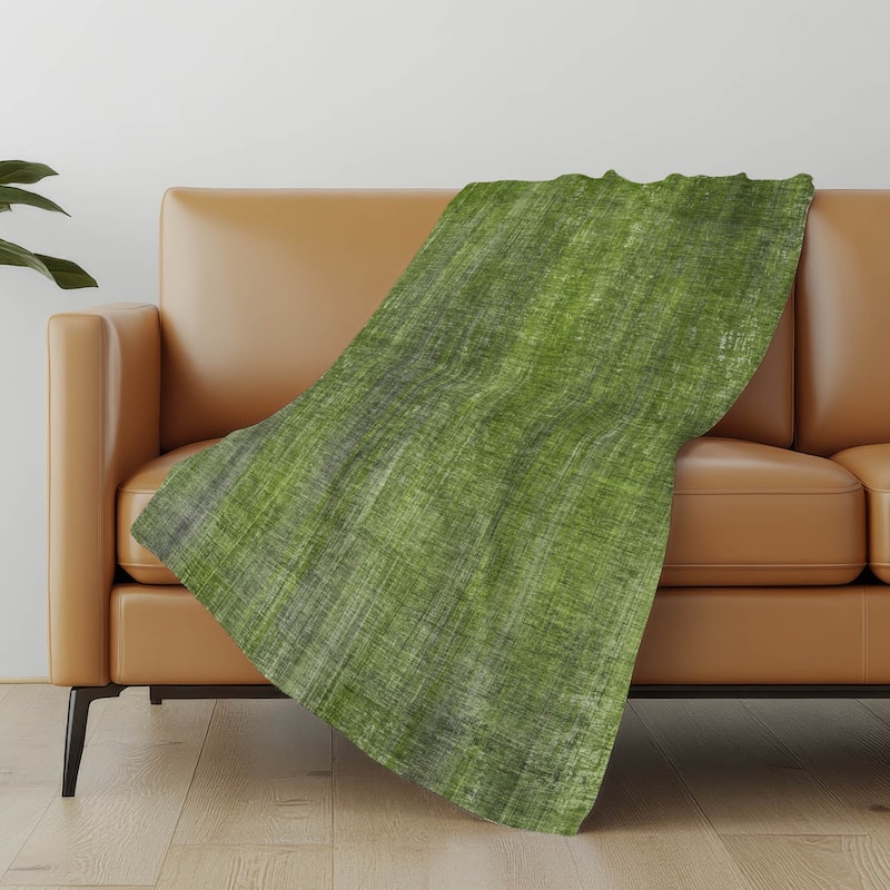 Premium Machine Washable Ombre Solid Sherpa Throw Blanket