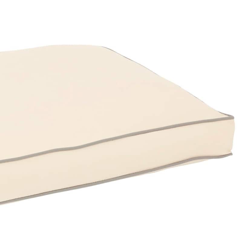 Kokomo Sunbrella Teak Lounge Chair Cushion Set - 23.5" x 23" x 5" - Antique Beige