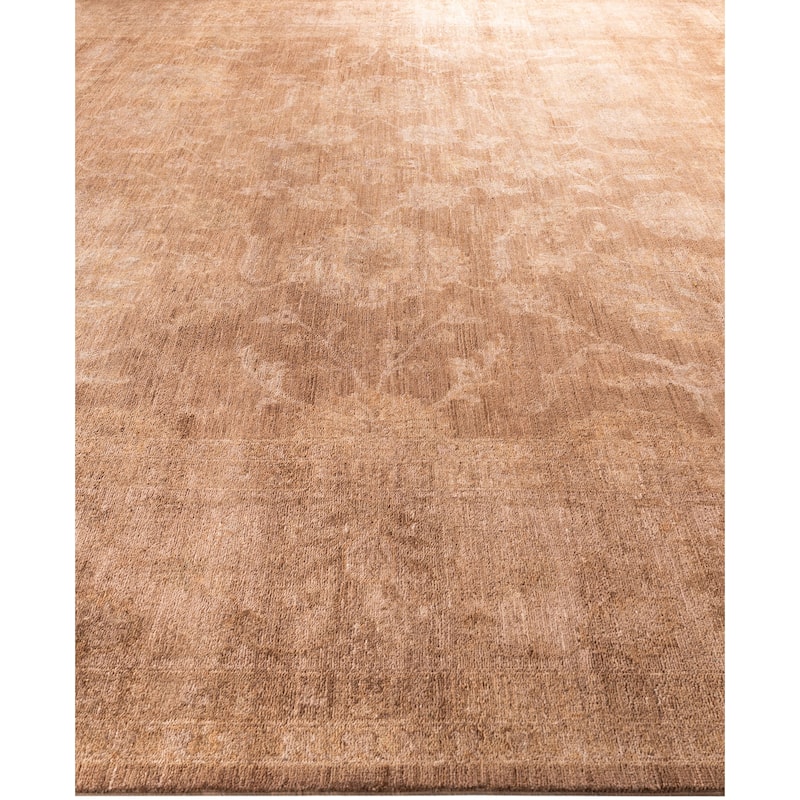 Overdyed One-of-a-Kind Hand-Knotted Area Rug - Beige - 12' 1" x 14' 10"