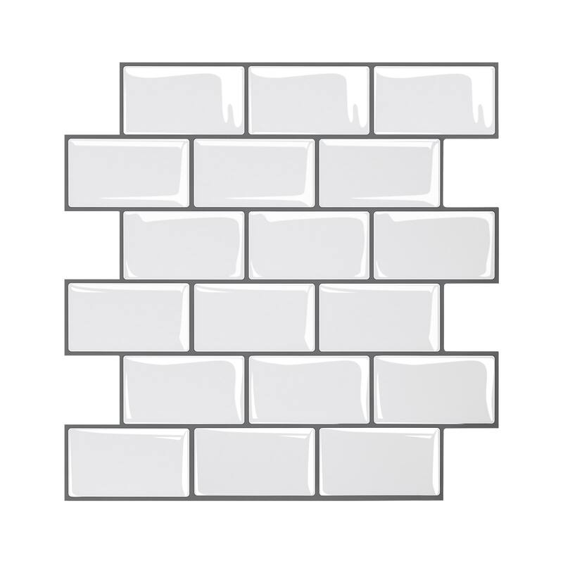 10pcs 12x12 Inch Peel and Stick Backsplash Tiles with Strong Adhesive - Solid Color