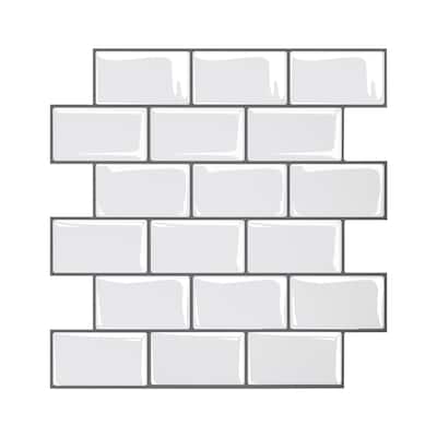 10pcs 12x12 Inch Peel and Stick Backsplash Tiles with Strong Adhesive