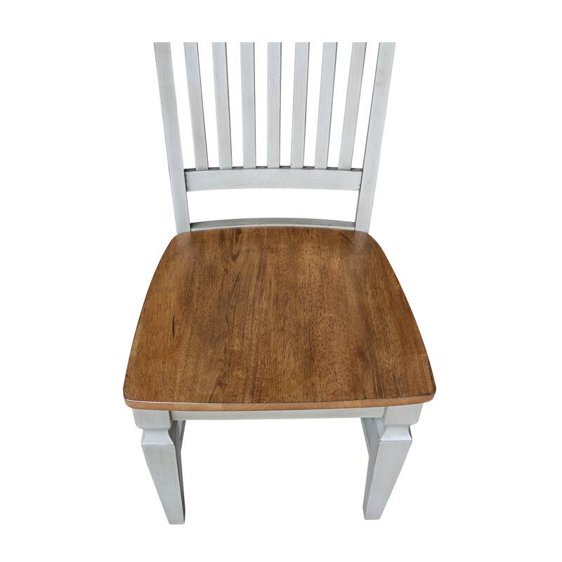 Solid Wood Vista Slat Back Dining Chairs - Set of Two
